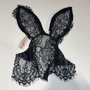 Victoria's Secret Black Lace Bunny Ears